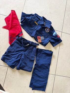 BSA Cub Scout Uniform Set - Navy Blue with Red Neckerchief